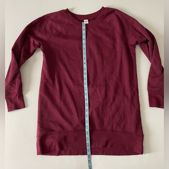 Old Navy Burgundy Maroon Wine Tunic Length Sweatshirt - Picture 5 of 6